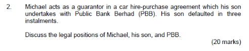 According to public bank, the interest rate or profit charged under the rescheduling exercise will be the same prevailing rate as stated in your existing hire purchase agreement. 2 Michael Acts As A Guarantor In A Car Hire Purchase Chegg Com