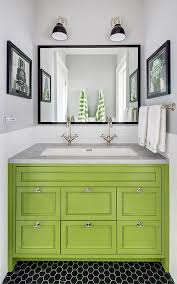 17 best images about lime green bathroom on pinterest. Black And White Bathroom With Green Subway Tiles Contemporary Bathroom