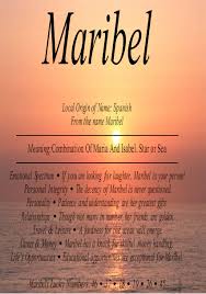 Meaning Of Name Maribel Names With Meaning Names Meant To Be