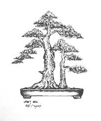 Aku punya beberapa koleksi gambar hari pohon natal, dari yang kartun, bergerak, atau hitam putih untuk diwarnai. Sketch Bonsai Twin By Art Hr Pohon Bonsai Bonsai Sketsa