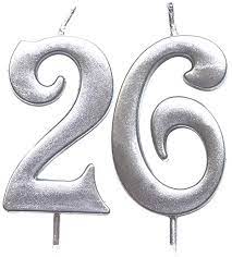 Check spelling or type a new query. Amazon Com Magjuche Silver 26th Birthday Numeral Candle Number 26 Cake Topper Candles Party Decoration For Women Or Men Home Kitchen