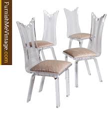 Get it as soon as fri, jul 2. Set Of 4 Vintage Scalloped Edge Lucite Dining Chairs