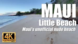 Full-length walk of Maui's unofficial nude beach, Little Beach, in Makena,  Hawaii in the morning 4K - YouTube
