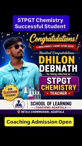 STPGT Chemistry Coaching 2026-27 in Agartala | School of Learning