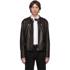 Maison Margiela Maison Margiela Black Leather 5 Zip Sports Jacket Maisonmargiela Cloth