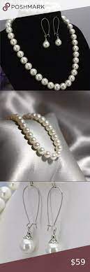 Jumbo White Pearl Necklace 12mm Beads Sets White Pearl Necklace Womens Jewelry Necklace Pearl Necklace