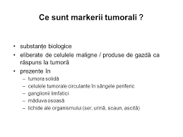 Markerii tumorali („markerii cancerului) sunt substanțe biochimice care în unele tipuri de cancer pot apărea în cantități crescute în organism. Strategia TerapeuticÄƒ In Oncologie Ppt Download