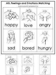 2 asl feelings and emotions answer the question matching