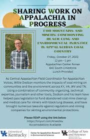 For mountains and miners: confronting black lung and environmental  injustice in Appalachian coal country