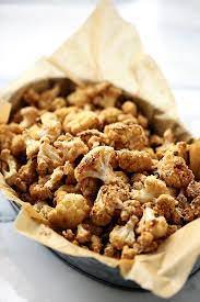 Crispy Sea Salt Vinegar Cauliflower Popcorn Recipe Vegan Snacks Cauliflower Popcorn Food