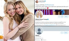 · she claims to have undergone 13 plastic . Ivanka Trump Is Trolled For Tagging The Wrong Twitter Account In Tiffany Birthday Post Daily Mail Online