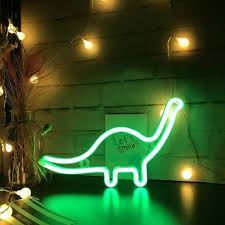 Green Dinosaur Neon Sign Night Light Halloween Bedroom Etsy In 2020 Neon Lights For Rooms Led Neon Lighting Neon Light Signs