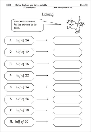 doubling and halving maths worksheet math worksheet math worksheets printable math worksheets