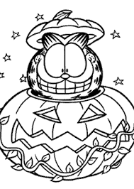 Garfield coloring pages | free coloring pages. Garfield Halloween Coloring Pages For Kids Printable Free