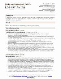 Assistant Basketball Coach Resume Samples Qwikresume