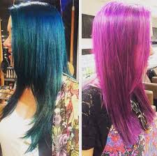 Purple hair with black shimmer looks luxurious with long curls. The 7 Most Common Questions About Hair Color Answered Scott J Aveda Salons