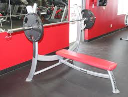 Cybex Bench Press With Straight Bar Two 45lb Wei