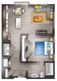 Studio Apartments Nashville Peyton Stakes Luxury Apartments A2 1 Bed 1 Bat Studio Apartment Floor Plans Luxury Apartment Interior Design Apartment Layout