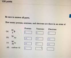 The number of protons, neutrons, and electrons in an atom can be determined from a set of simple rules. How Many Protons Neutrons And Electrons Are There Chegg Com