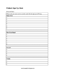 Potluck sign up sheets for excel and google sheets. Pin On Products I Love