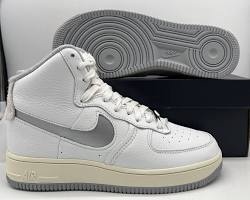 image of nike air force 1 high sculpt 'white light smoke grey' dc3590101 swoosh