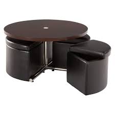 Modern Round Coffee Table With Storage Lift Top
