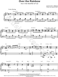 Free sheet music for piano. Oscar Peterson Over The Rainbow Sheet Music Piano Solo In G Major Transposable Download Print Sku Mn0062589