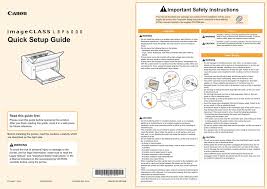 Download drivers, software, firmware and manuals for your lbp6000. Canon Imageclass Lbp 6000 Quick Setup Manual Pdf Download Manualslib