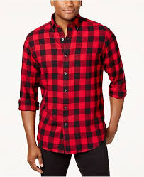 Black And White Buffalo Plaid Shirt Mens Club Room Men S Flannel Shirt Created For Macy S Reviews Casual Button Down Shirts Men Macy S Mens Flannel Shirt Mens Flannel Flannel Shirt