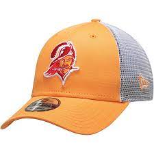 Men tampa bay buccaneers #9 joe tryon red white 2021 draft jersey price: Men S New Era Orange Gray Tampa Bay Buccaneers Throwback Logo Team Trucker 9forty Adjustable Snapback Hat