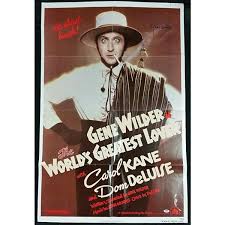 GENE WILDER Signed 27x40 THE WORLD'S GREATEST LOVER Original Movie Poster  PSA