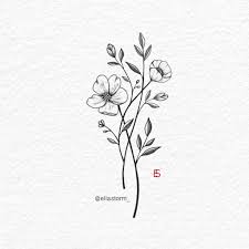 Wildflower Tattoo Design By Ella Storm Ellastorm Wildflower Tattoo Small Tattoos Tattoos