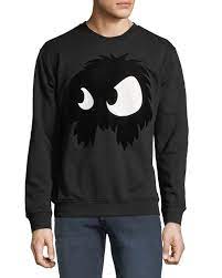 Mcq Alexander Mcqueen Men S Felt Monster Graphic Sweatshirt Graphic Sweatshirt Alexander Mcqueen Men Mcq Alexander Mcqueen