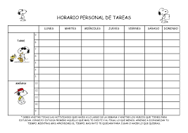 Horario Personal De Tareas Horario Semanal Horario De Tareas Horario