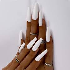 Wear gold rings as well. Extra Long Press On Nails Coffin Purple Fake Nails Ballerina Glossy Full Cover Artificial Nails For Women And Girls 24pcs White Walmart Com Walmart Com
