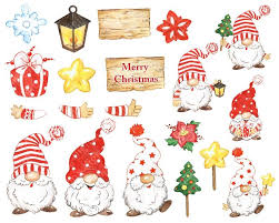 Christmas Gnomes Watercolor Clipart Funny Gnomes Lantern Etsy Nel 2021 Inviti Per Feste Festa Di Capodanno Biglietto Di Auguri