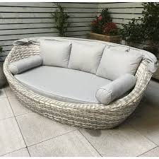Charlton Garden Daybed With Cushions In 2020 Garden Sofa Garden Day Bed Corner Sofa With Cushions
