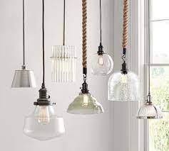 Textured Glass Cord Pendant Glass Pendent Lights Pottery Barn Pendant Lights Glass Pendant Lighting Kitchen