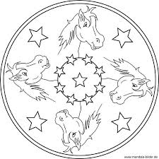 Pferde Mandala Fur Kinder Als Ausmalbild Ausmalbilder Ausmalbilder Kinder Pferd Vorlage