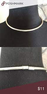 Simple Silver Neck Band Necklace Band Necklace Necklace Band