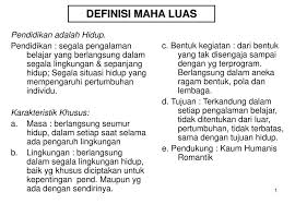 Kata pendidikan berasal dari bahasa inggris education, yang secara etimologi berakar dari bahasa latin eductum. Definisi Maha Luas Pendidikan Adalah Hidup Ppt Download