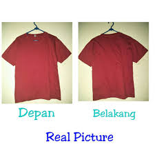 Desain ini memiliki kombinasi warna yang pasa antara biru dengan merah dan di permanis garis garis hitam dan kuning. Kaos Polos Merah Depan Belakang Untuk Desain