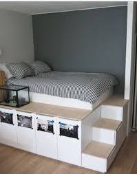 If You Want Extra Storage A Raised Bed Is The Way To Go Nine Sturdy Ikea Kitchen Cabinets Hold Per Diy Storage Bed Diy Platform Bed Platform Bed With Storage
