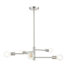 Bannister Collection N A Light Brushed Nickel Chandelier 45