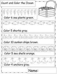 Ocean Math Ocean Animals Math Worksheets For Ocean Theme Distance Learning Math Worksheets Ocean Theme Preschool Math Activities Preschool