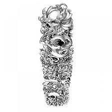 Kotbs 4 Sheets Mix Similar Beckham Neck Arm Body Tattoo Sticker Make Up For Men Temporary Tattoos Pap Skull Shoulder Tattoo Arm Tattoos For Guys Sleeve Tattoos