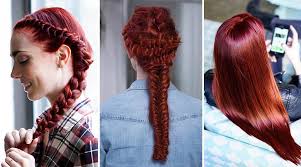 This dark raspberry tinted auburn is perfect for someone whose personal style is more natural and subdued. Red Hair Color Shades Light Dark Auburn To Burgundy Hair Garnier