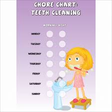 Girls Chore Chart Teeth Cleaning