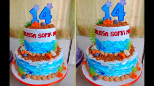 Be sure to keep all the ingredients free of grease to ensure the egg whites will whip up properly. Ocean Cake Design Boiled Icing Cake Decorating Youtube