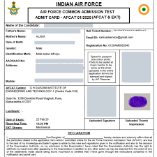 Indian air force afcat 01/2020 selection list released. Download Afcat Admit Card Sarkaari Service